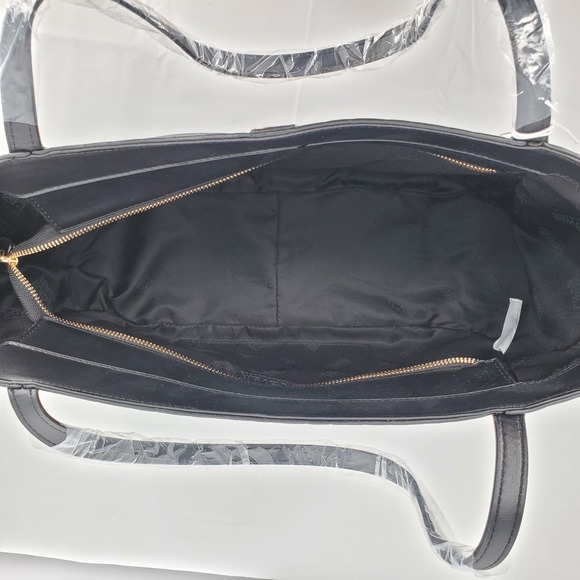 Cavalli Class Sandra Shopper Tote Bag Black Debossed Designer Handbag - Picture 5 of 10